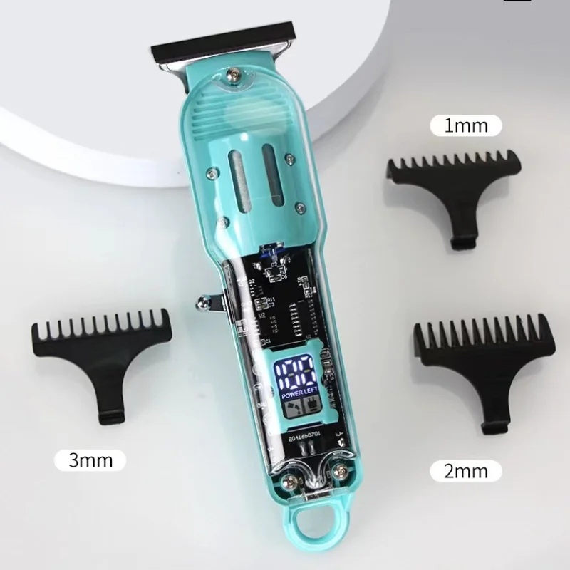 

Профессиональные машинки для стрижки волос, перезаряжаемая машинка для стрижки волос, прозрачные электрические триммеры для волос для мужчин, беспроводная машина для стрижки волос