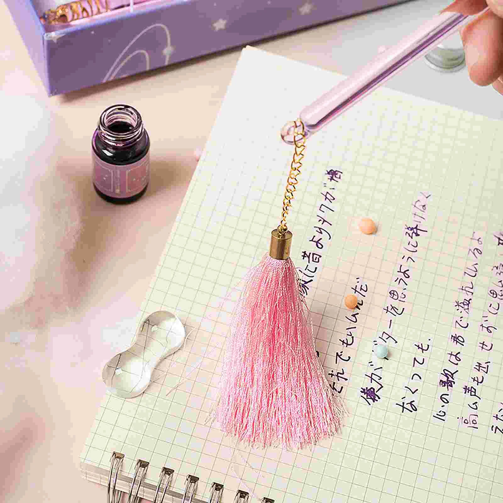 Handmade Glass Pen Cuticle Oil for Nails Stylish Dip Drawing Calligraphy Present Writting Supply Water Student Use