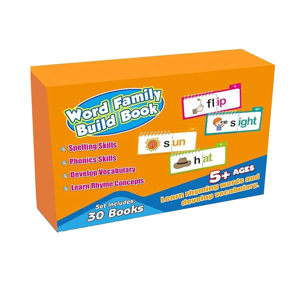 Word Families ABC Vocabulary Flash Cards Kindergarten Sight Word Flash Cards Learn To Read Phonics Flash Cards Reading Games