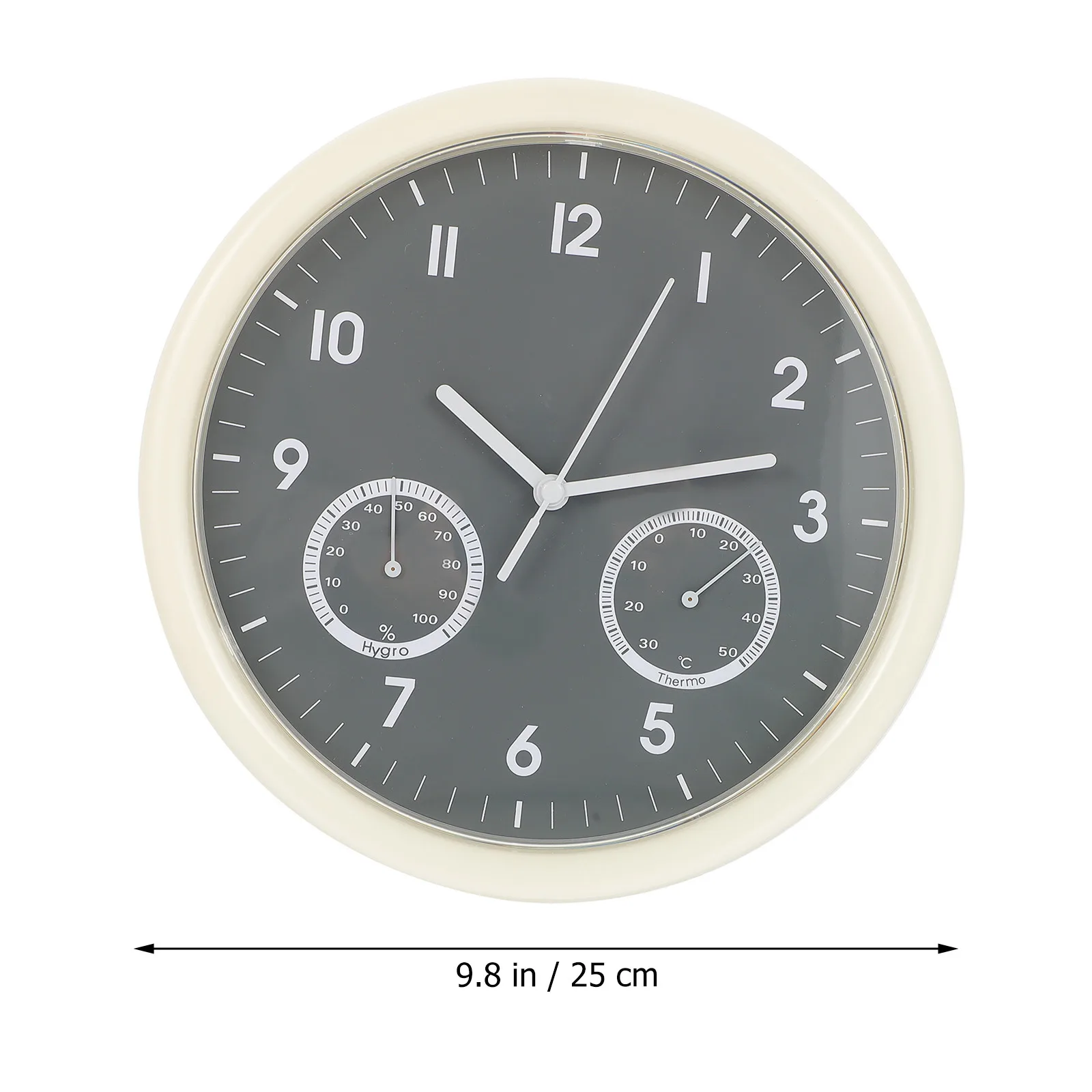 

Premium Silent Wall Clock with Thermometer Hygrometer Round Hanging Design Home Wall Decoration Quiet Sweep Movement Accurate