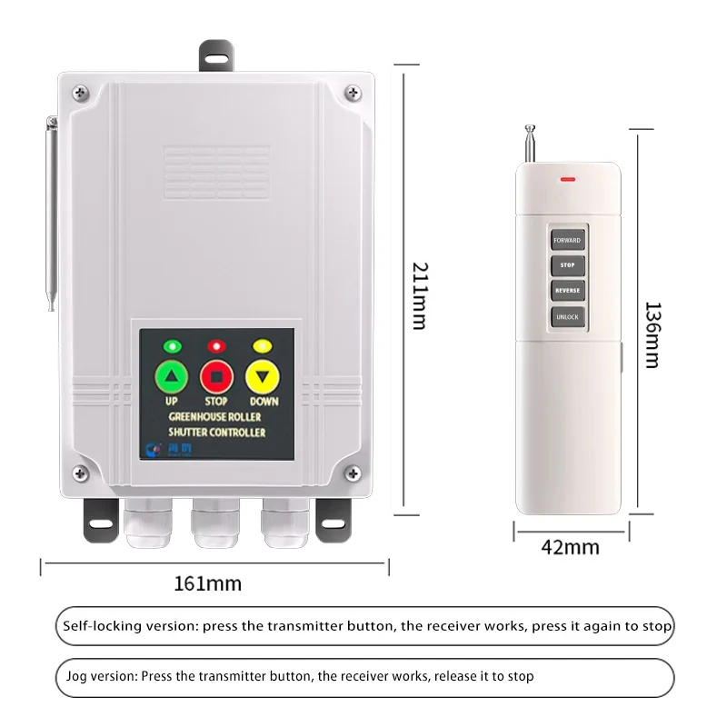 PUFFINS Wireless Remote Control Switch Intelligent Controller For Planting Shed Rolling Shutter Door Industrial AC 380V