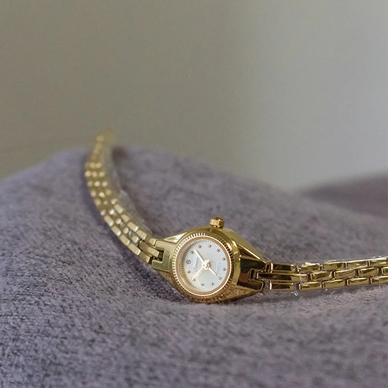 Womens Small Watches for Girls Quartz Watch Bracelet Style Stainless Steel Orologio Mujer Reloj Wristwatch Diamond Wrist Clock