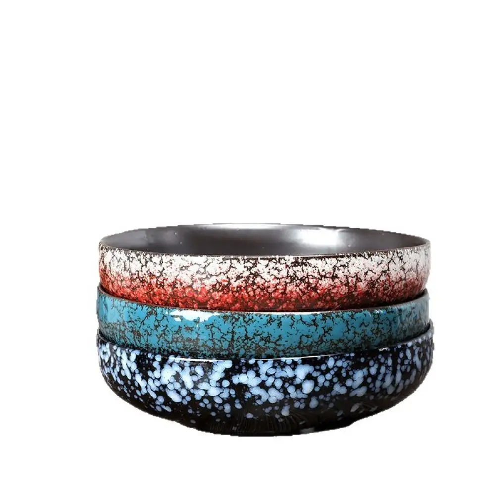 Ceramic Succulent Basin Unique Coarse Pottery Flower Pot Large Opening Breathable Planter For Home Gardening Desktop Decor