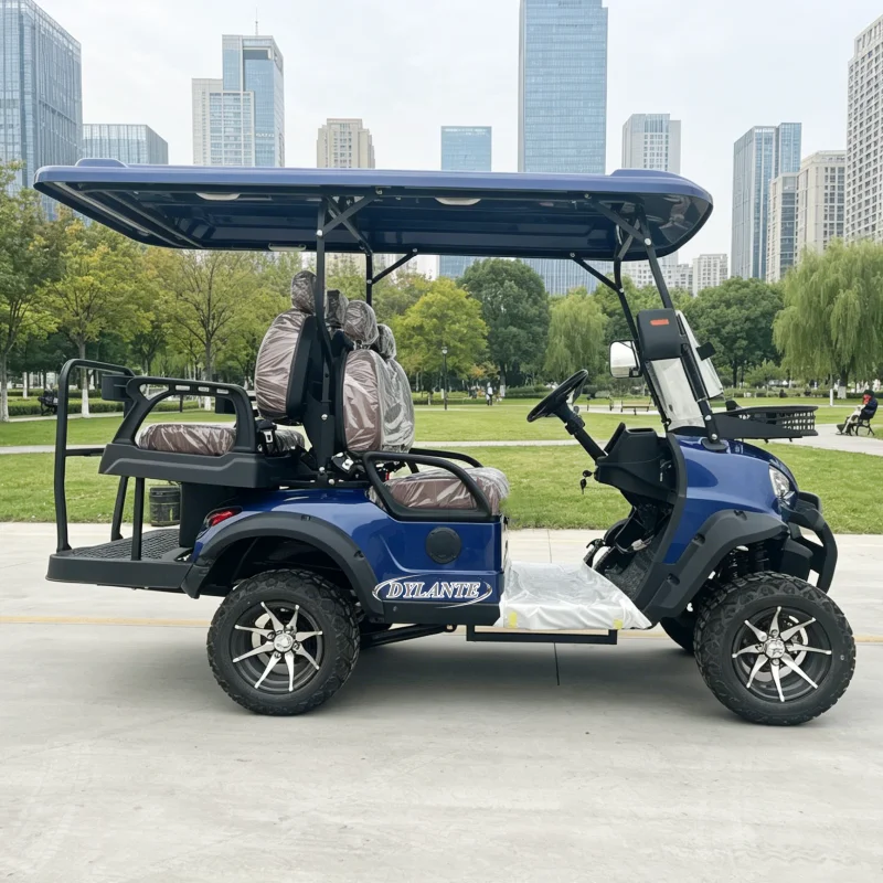 

4WD Off-Road Tires Cheap Price Customized 2/4/6 Seats 48/60/72V 4000/5000/7000W Solar Panel Electric Golf Cart