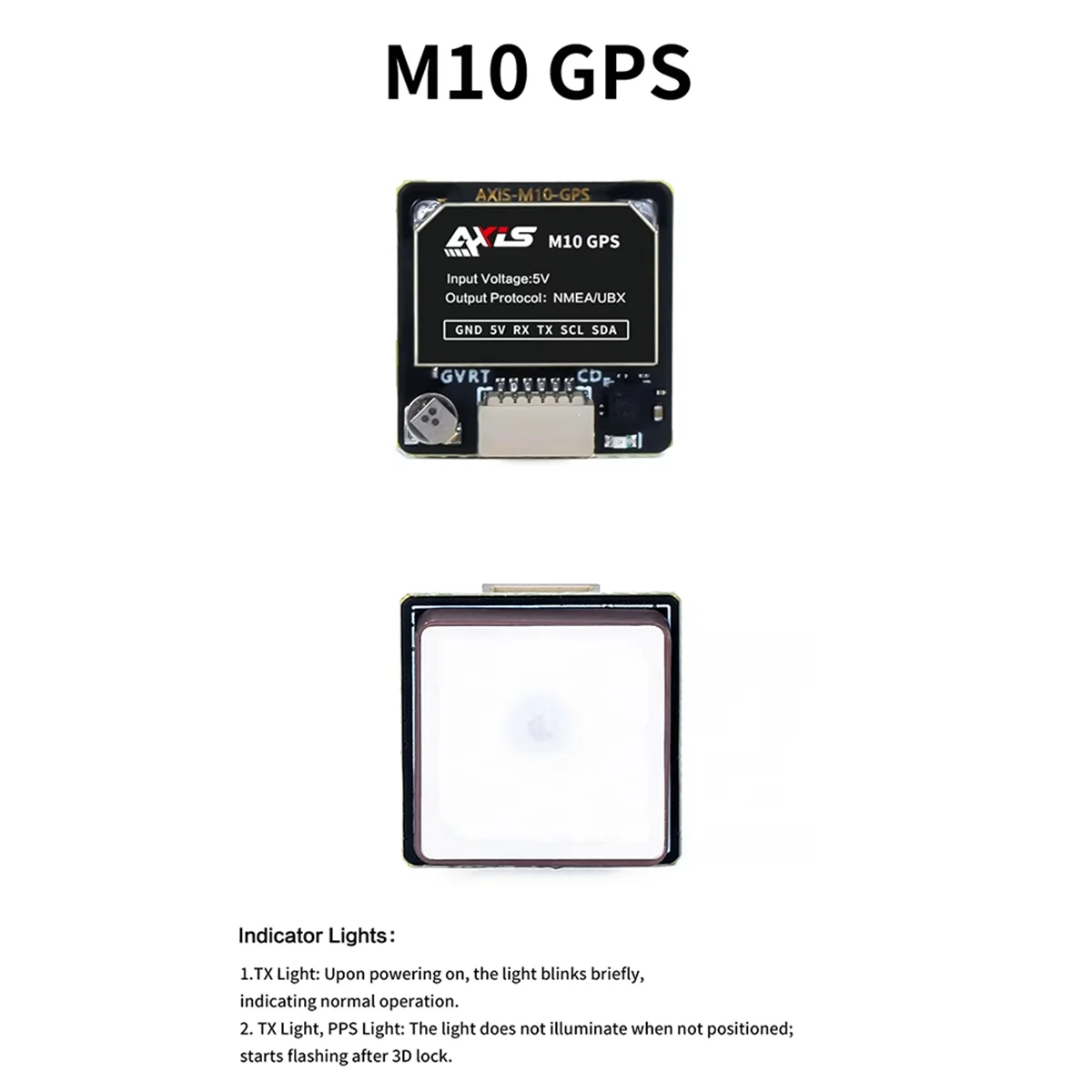 

New For Axisflying M10 GPS Module UBLOX Protocol Beidou Compass Navigation Module for FPV Drone RC Freestyle Quadcopter