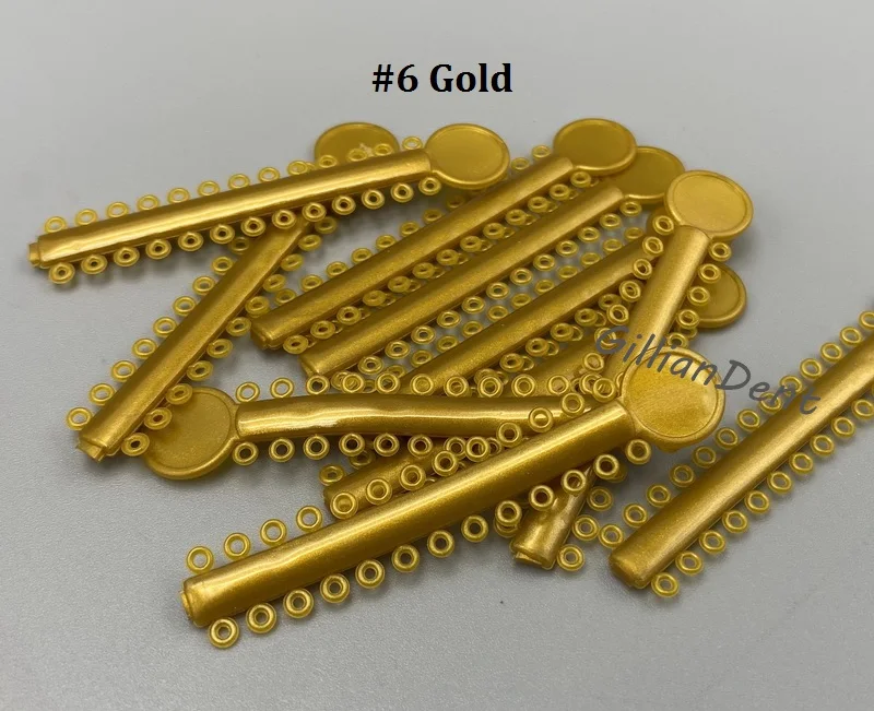 Gold 1040pcs/Bag Dental Orthodontic High Elastic Ligature Ties Dentistry Rebound Braces Rubber Bands for Bracket Brace