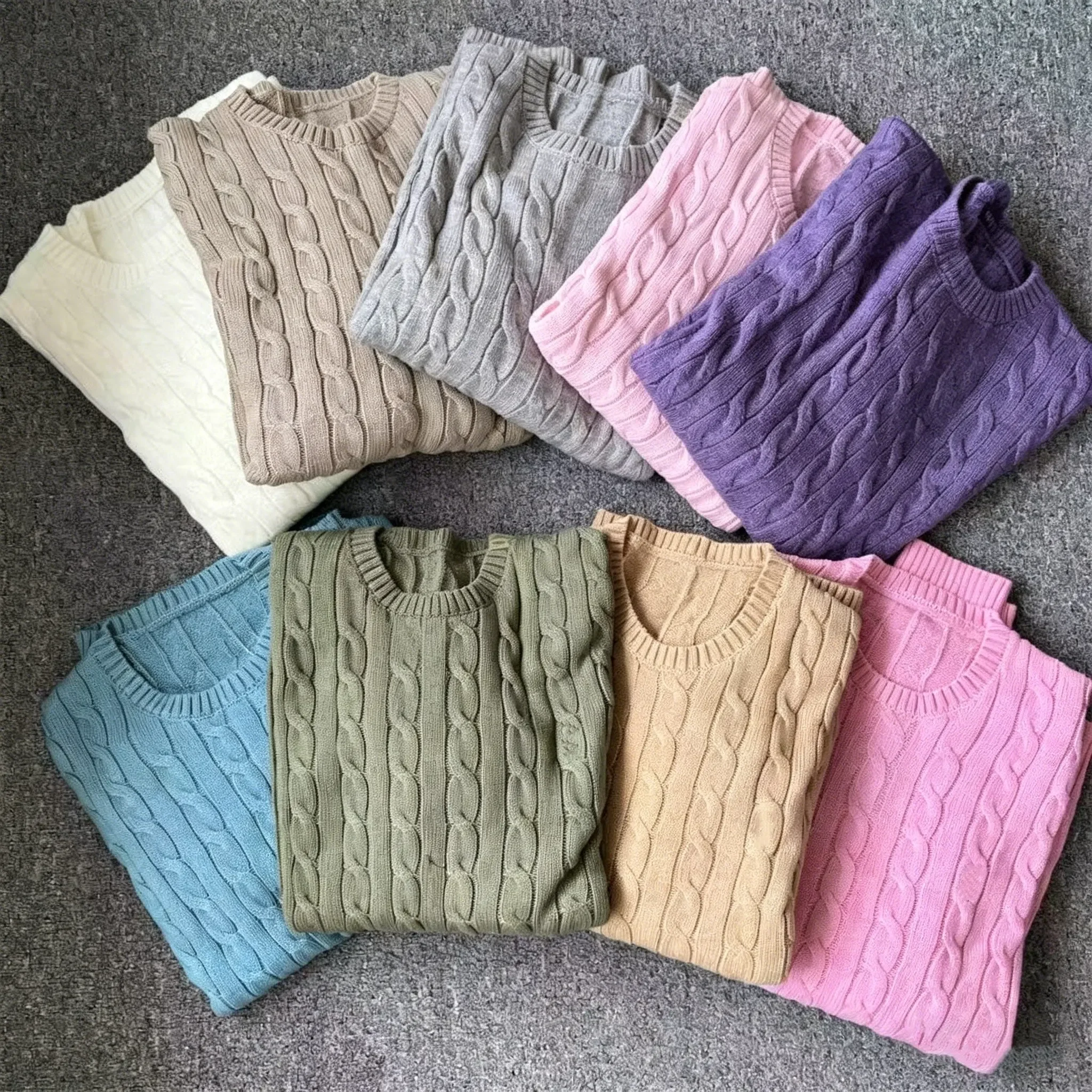Women's sweater pullover polo sweater classic old money style 100% cotton slim fit designer clothes womens women's tops