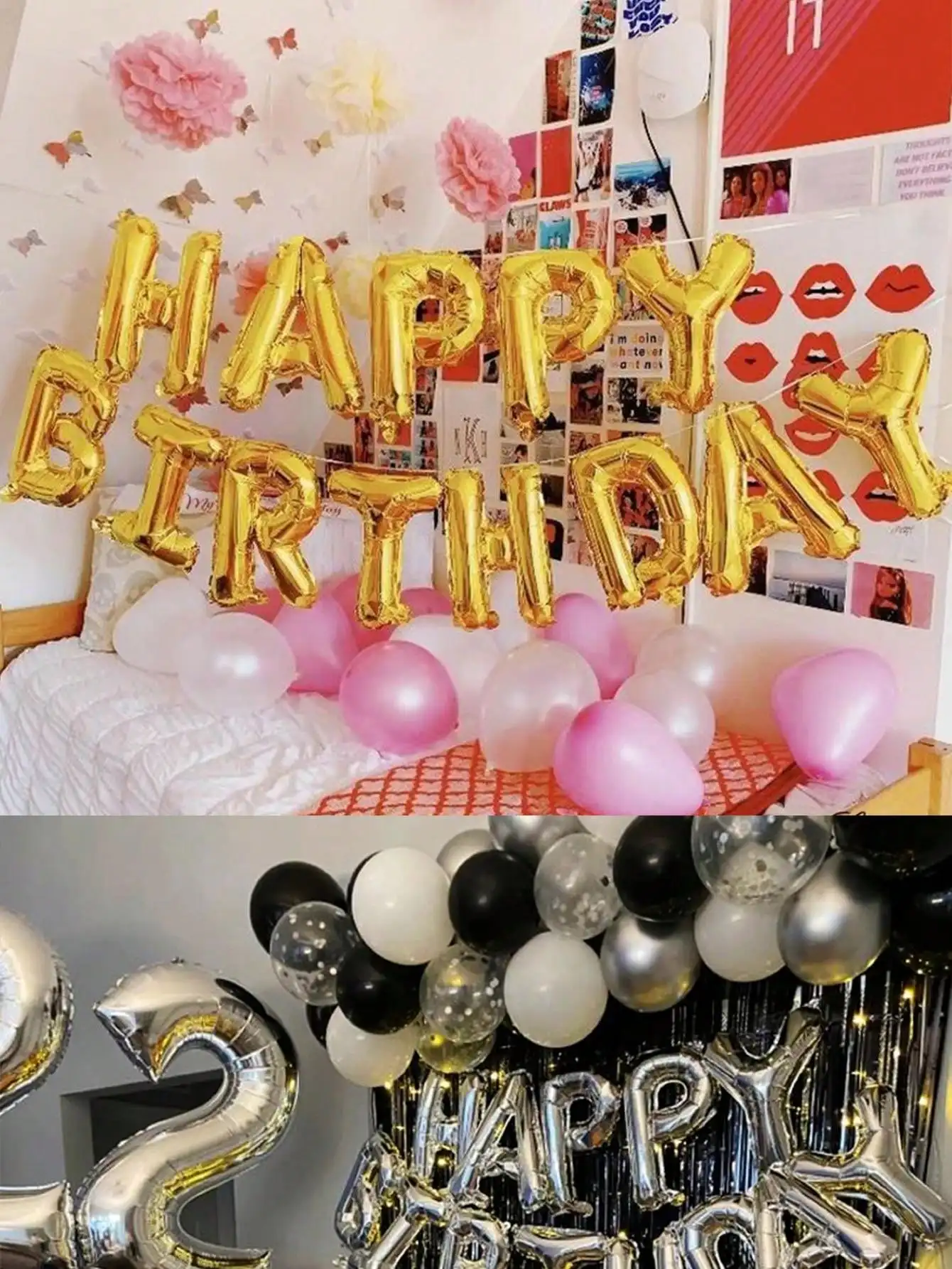 13 Teile/satz Geburtstag Ballon Rose Gold Farbe Folie Brief Ballons Set Alles Gute Zum Geburtstag Dekoration Kinder Party Supplies – Detail 3