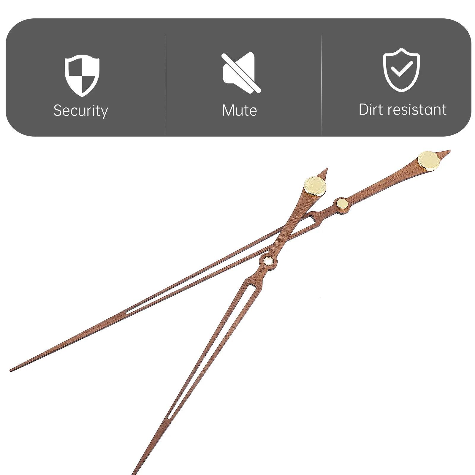 

1Set Large Size Black Walnut Wooden Clock Hands Easy Install DIY Wall Clock Replacement Accessories Walnut Wooden Hands