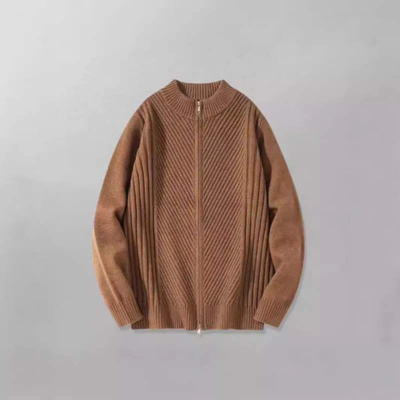 

Men High Quality Neck Cardigan Sweater Quality Men's Zipper Coat Sweater