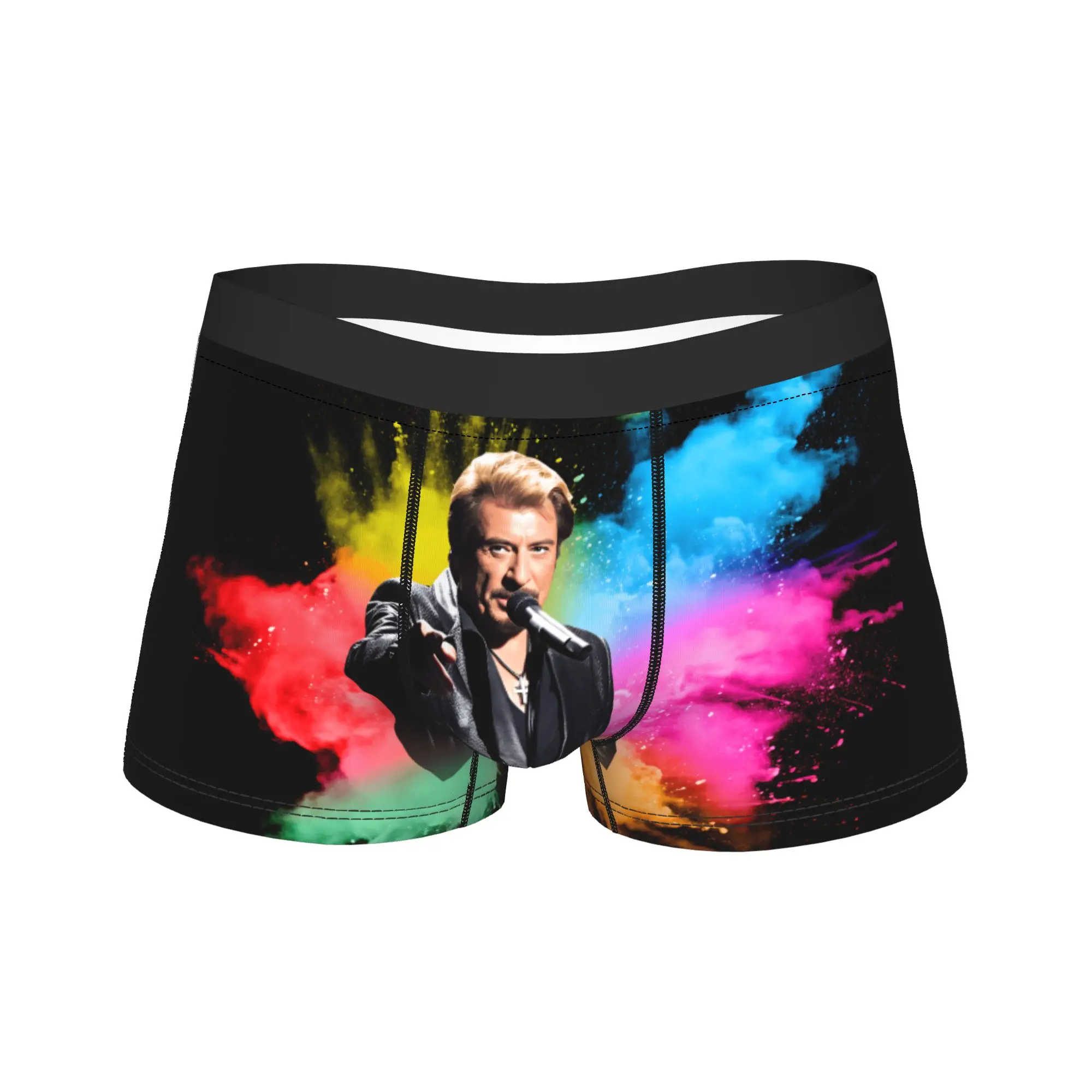 

J-Johnny H-Hallyday Boxer Brief Underwear Hot Sale Male Comfortable Trunk Custom DIY Plus Size Underpants
