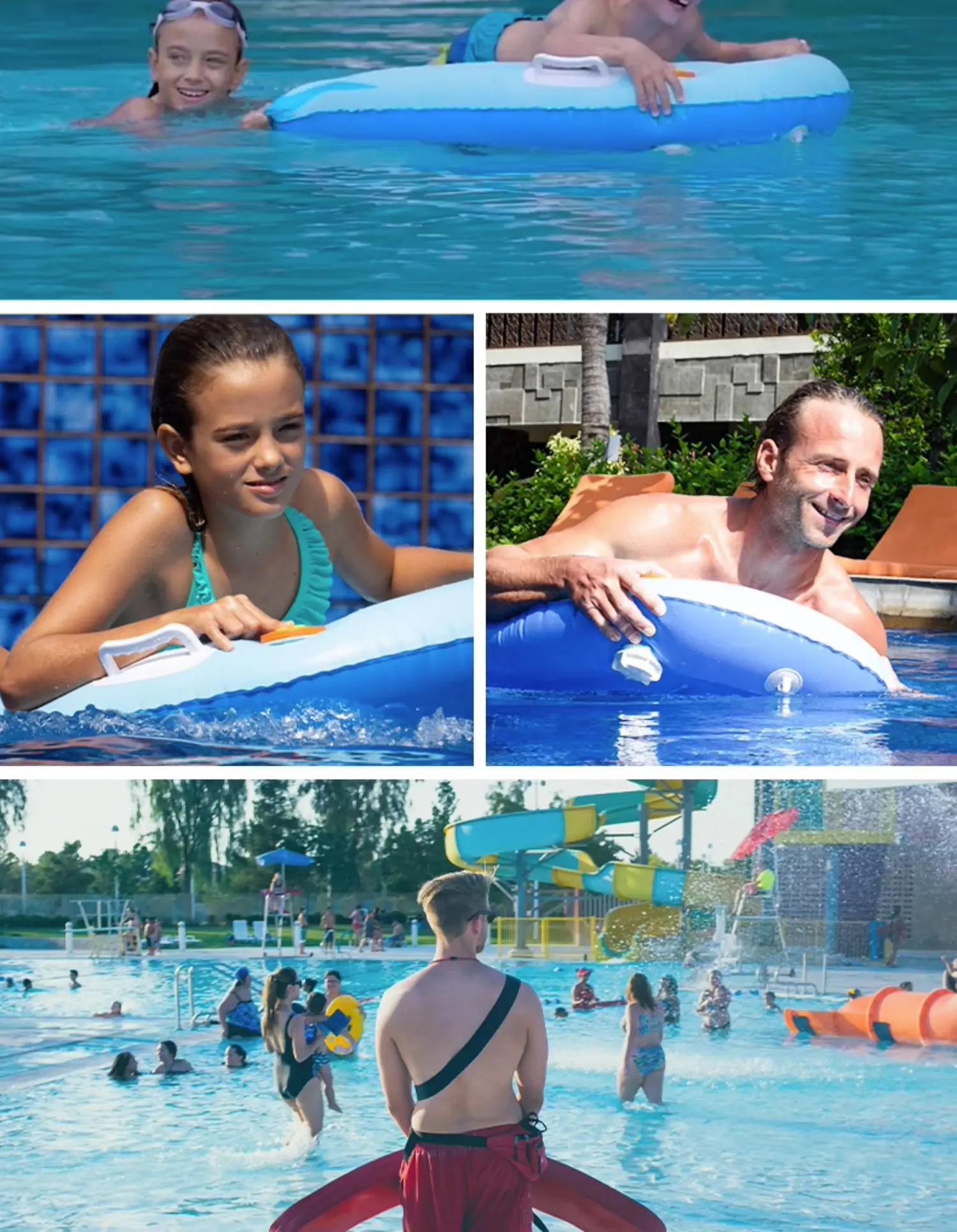 Inflatable Floatboard Water Power Surfing Skateboard Swimming Power Booster Adult Child