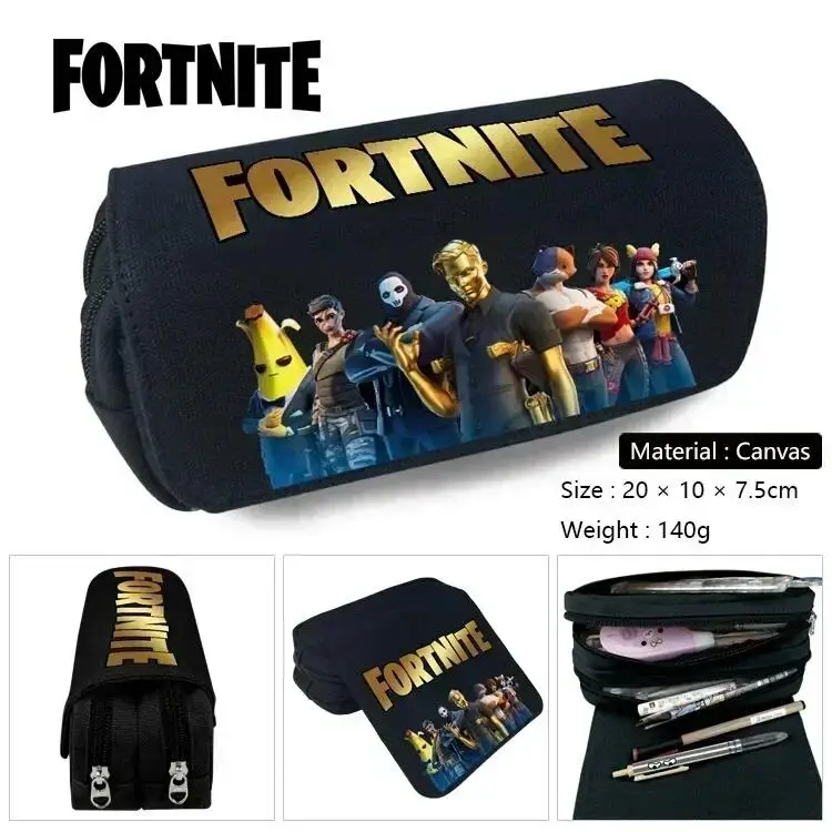 

Fortnite Pencill Case School Cartoon Pikachu Black Pen Bag School Supplies Stationery Schoolbag irthday Party Gifts for Boys