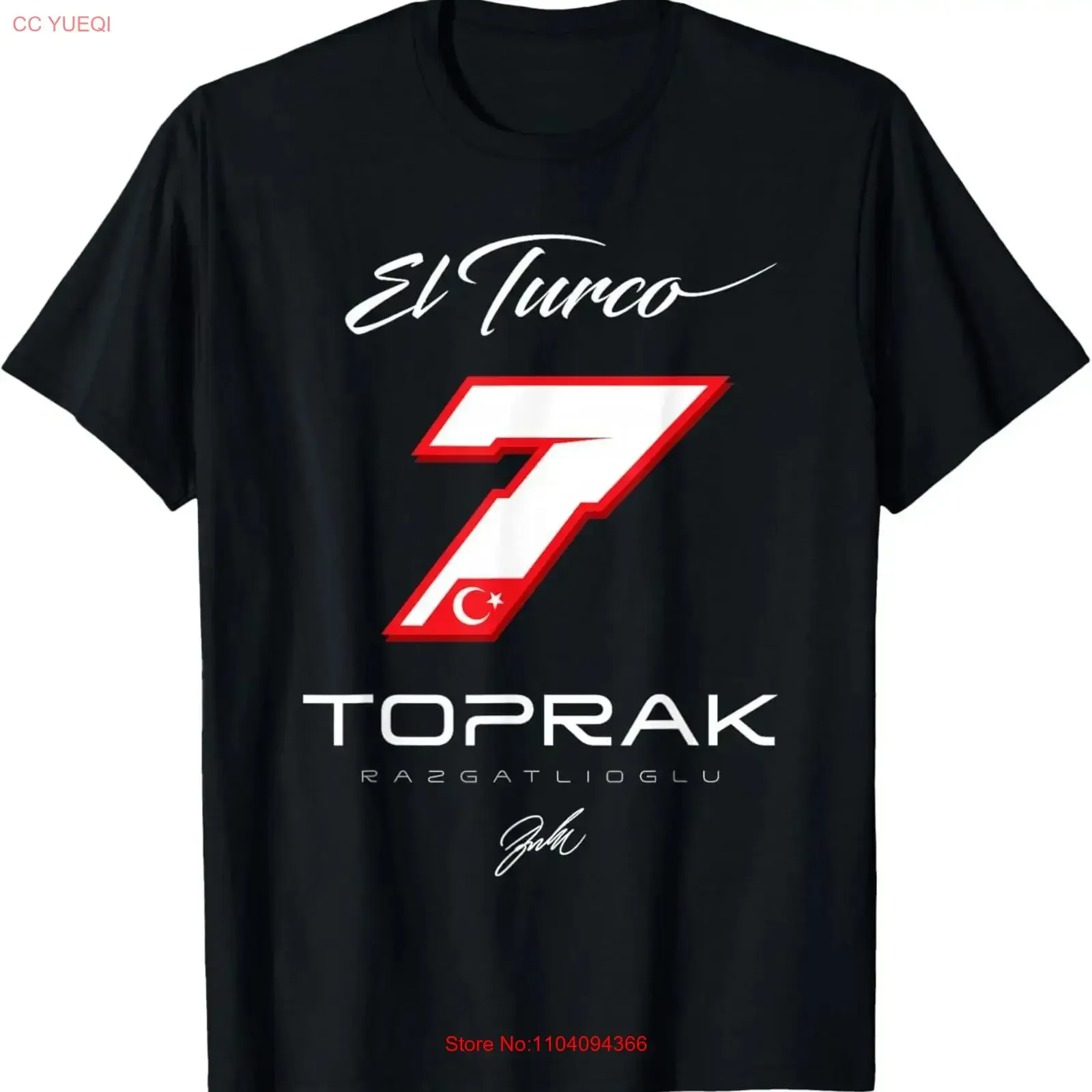 Toprak Razgatlioglu El Turco Number 7 T Shirt vintage Washed Slightly graphic designer clothes Breathable Comfortable Soft