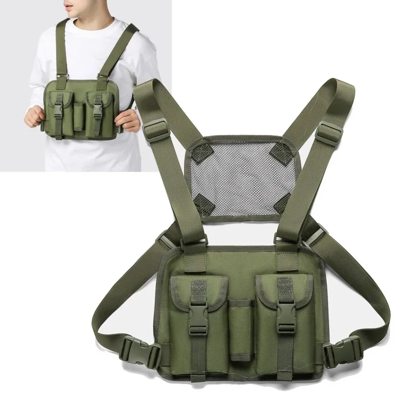 

Outdoor Climbing Vest Backpack Large Travel Hiking Trekking Fishing Rucksack Portable Hunting Camping Trip Chest Pouch Fanny Bag
