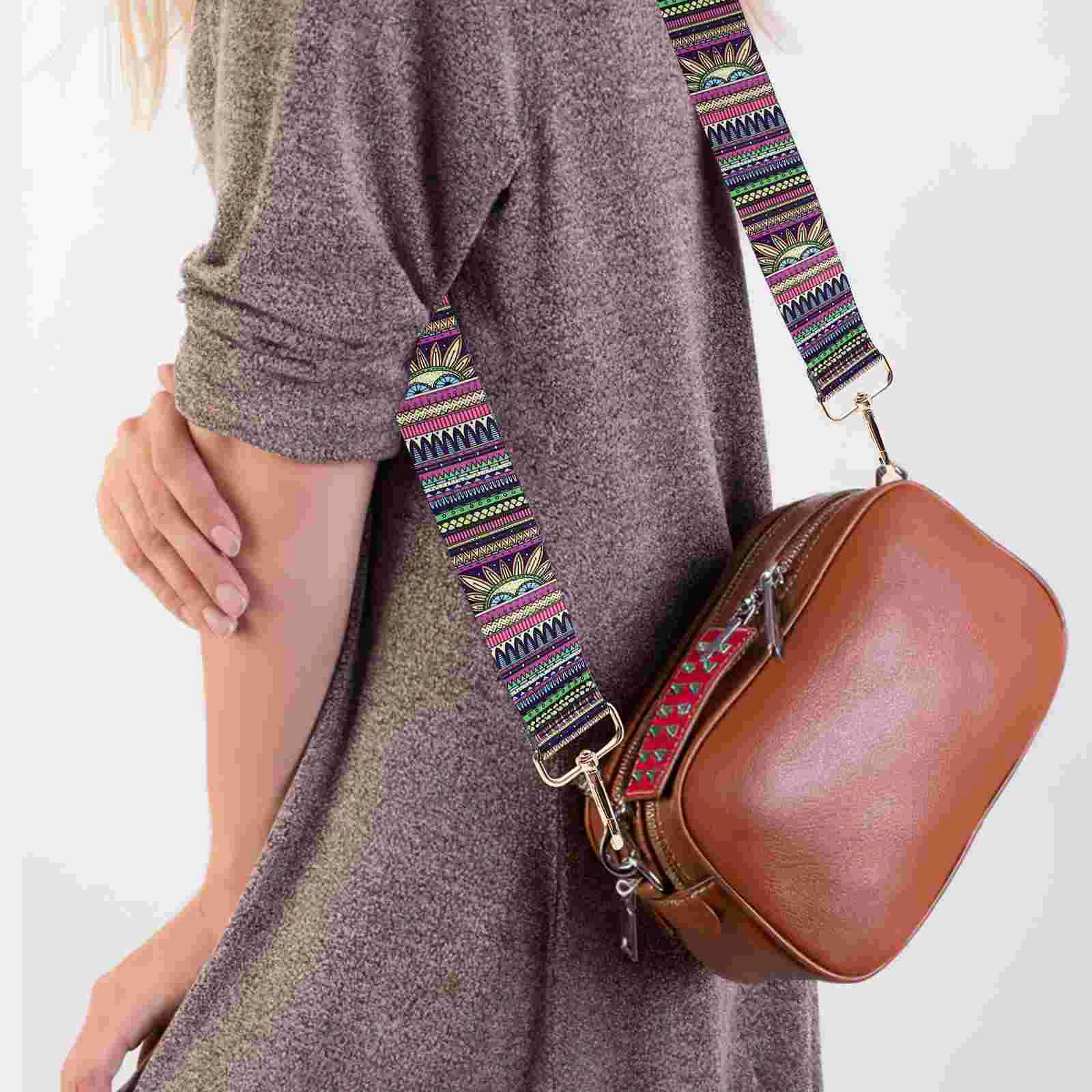 Boho Style Bag Wide Shoulder Strap Accessories Purse for Handbag Crossbody Replacement Straps Bags Handbags