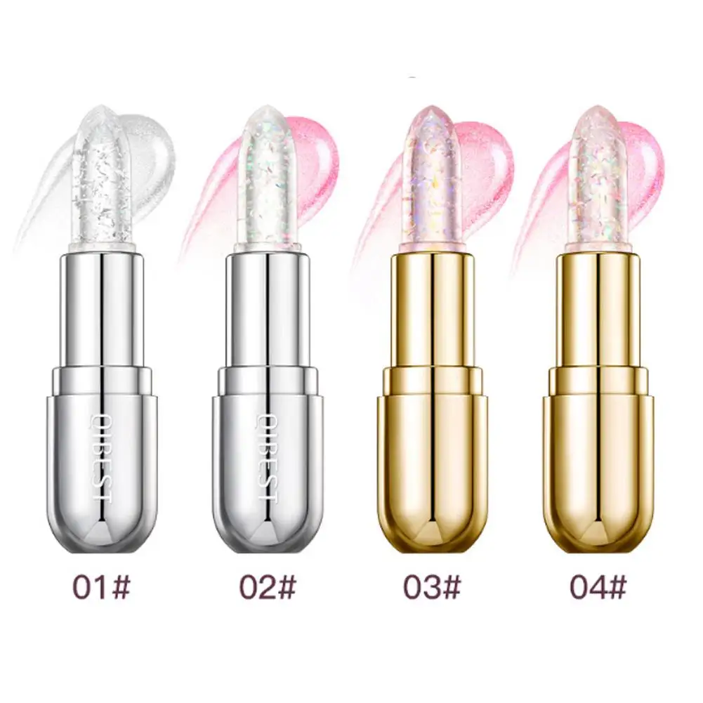 Glitter Jelly Lipstick Lip Balm Colors Changing Lipstick Moisturizing Makeup Water Glossy Transparent Lip Stain Cosmetics