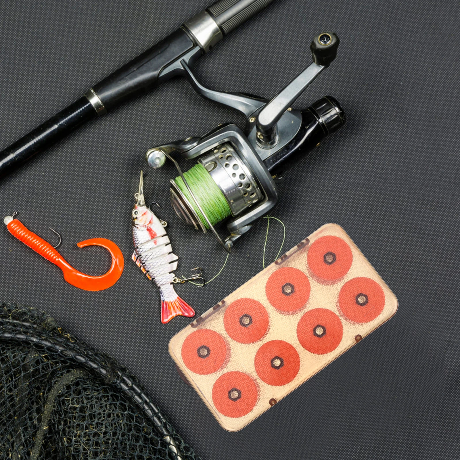 

Fishing Line Organizer Box Sturdy Foam Construction Compact Size for Travel Reel Protection Easy Find Storage Fishing