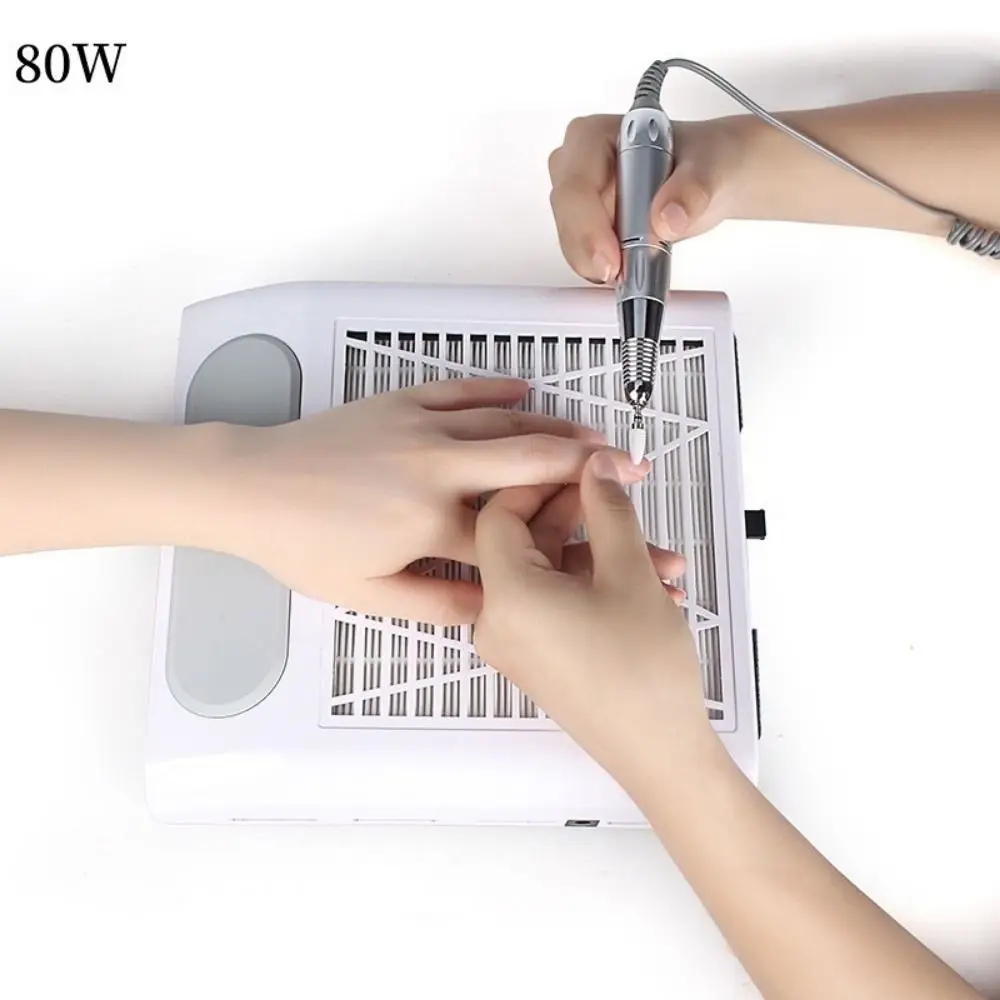Durable 80W Nail Vacuum Cleaner Dust Collecto Manicure Tool Nail Dust Collector US Plug Manicure Machine for Home Use