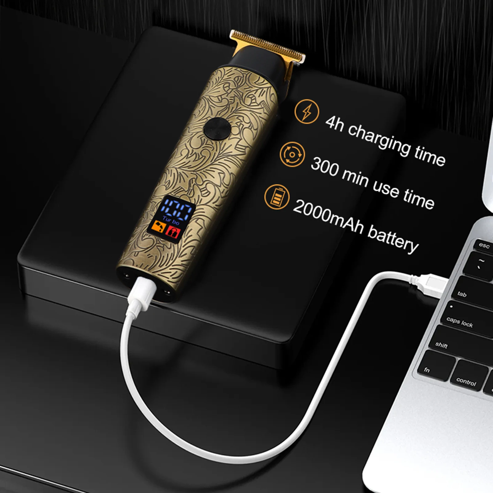 Zestaw maszynek do strzyżenia włosów HIENA dla mężczyzn profesjonalny fryzjer elektryczna bezprzewodowa maszynka do włosów golarka vintage Design ścinanie włosów