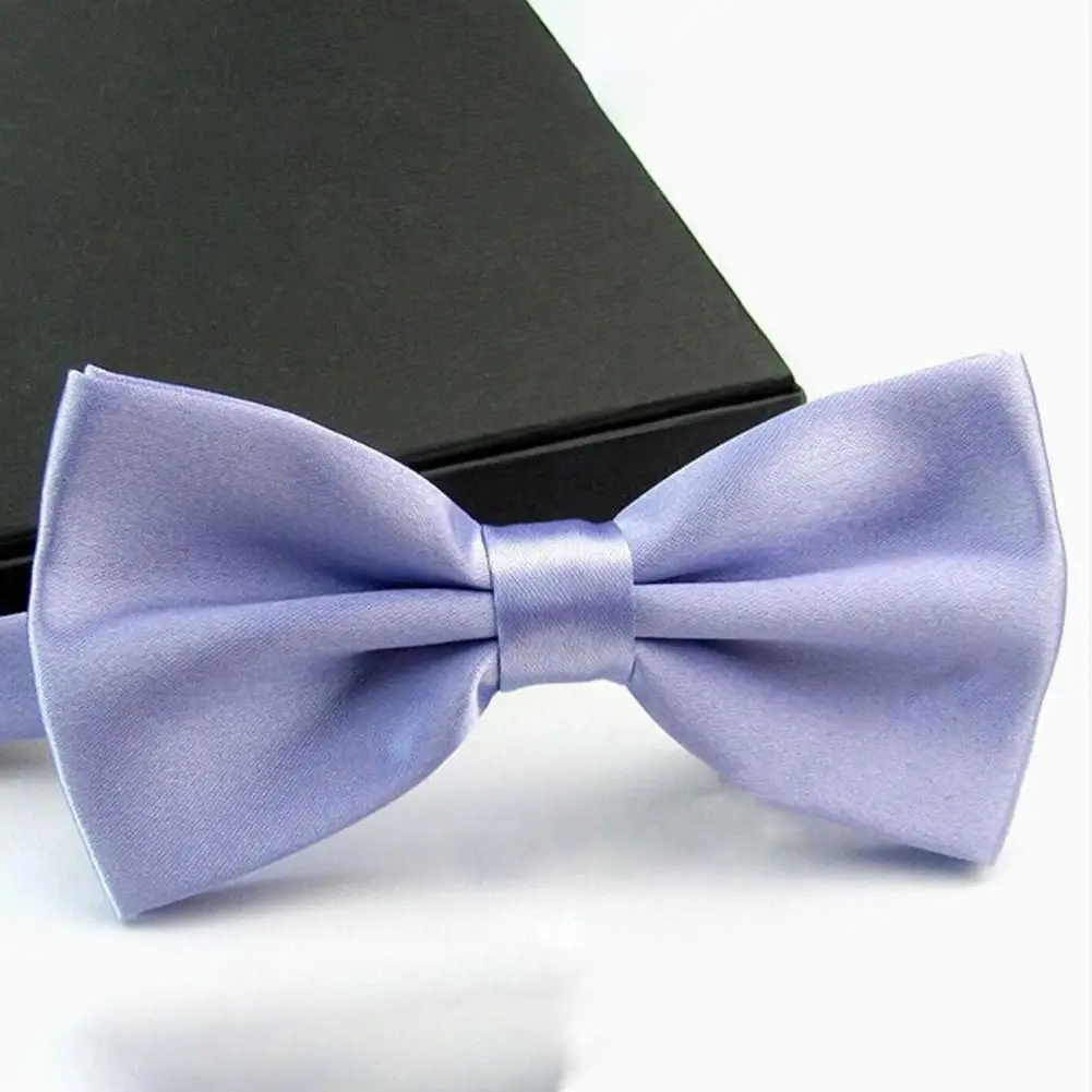 Solid Color Bow Tie Elegant Detachable Men's Bow Tie for Business Suit Coat Adjustable Solid Color Formal Accessory Adjustable