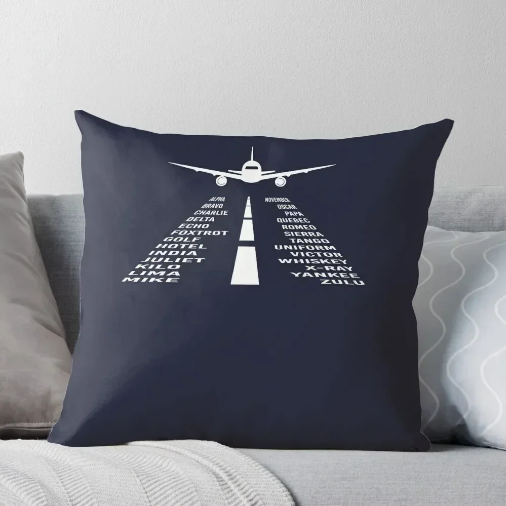 

Airplane Phonetic Alphabet Pilot Gift Throw Pillow Luxury Pillow Cover Sofa Decorative Covers Pillowcase Cushion pillow