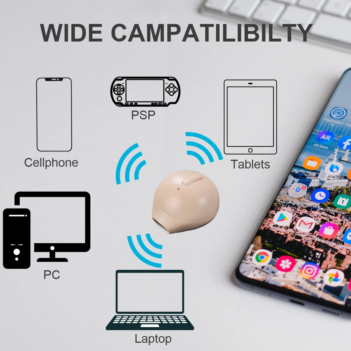 Mini auricolare Wireless invisibile con microfono auricolare per dormire, nessun flash, mezzo in-Ear, nessun dolore cuffie Micro Mono/Twin Bluetooth