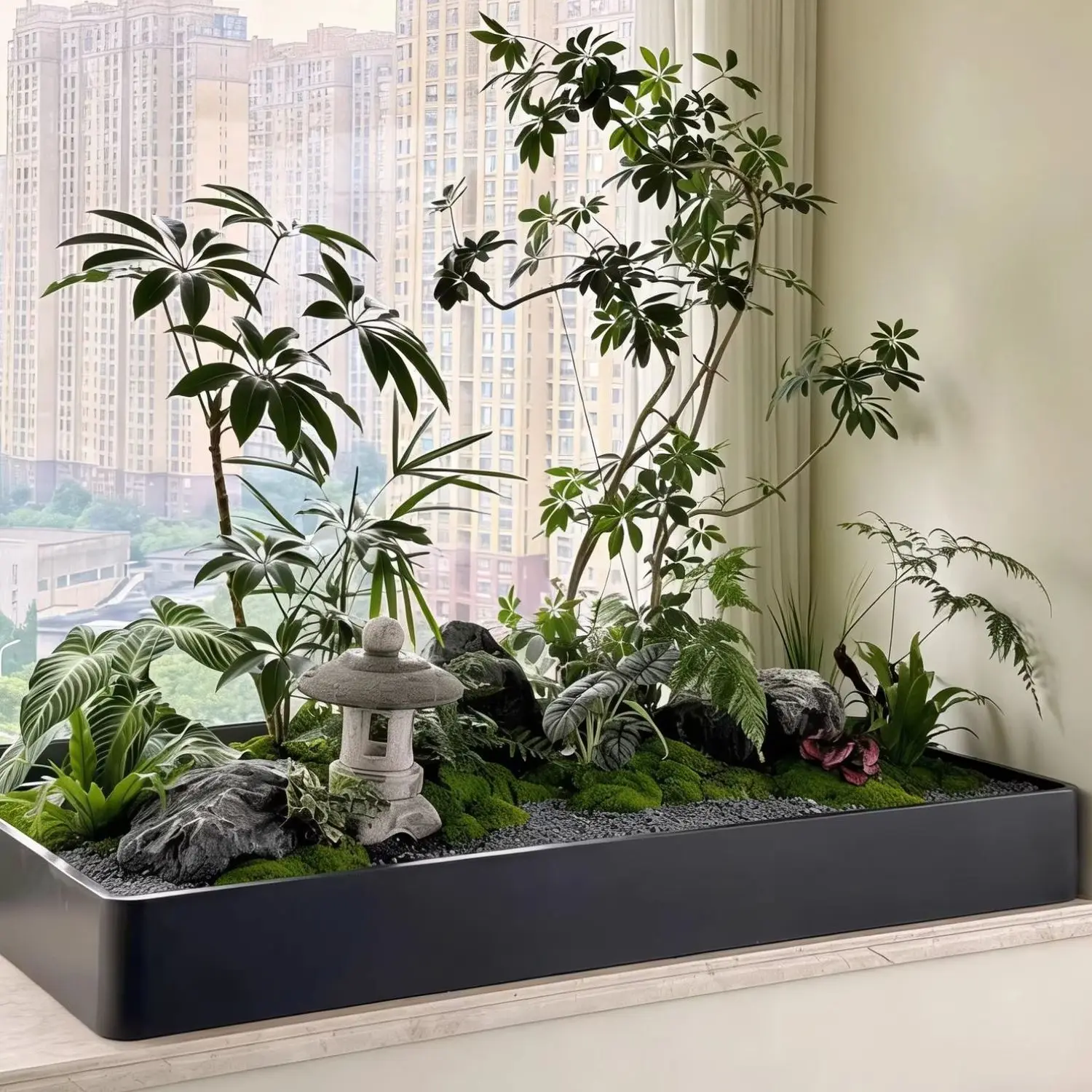Stainless steel special-shaped flower box balcony terrace courtyard corner landscaping finished flower slot curved planting box