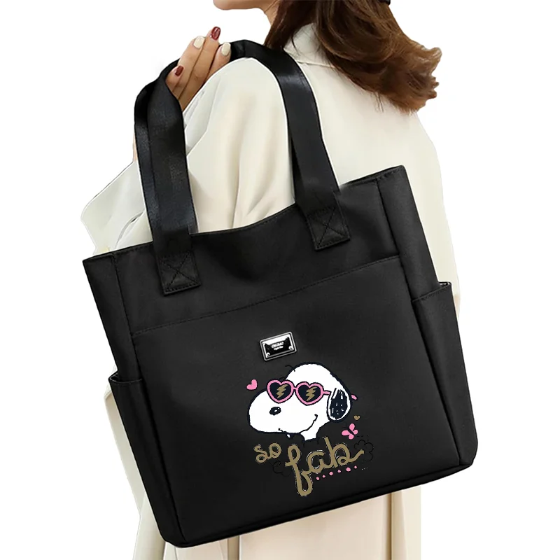 Snoopy Fashion Unisex Shoulder Bag Fashion Cartoonprinted Messenger Handbag Teenage Student Fashion Canvas Crossbody Bags Gifts