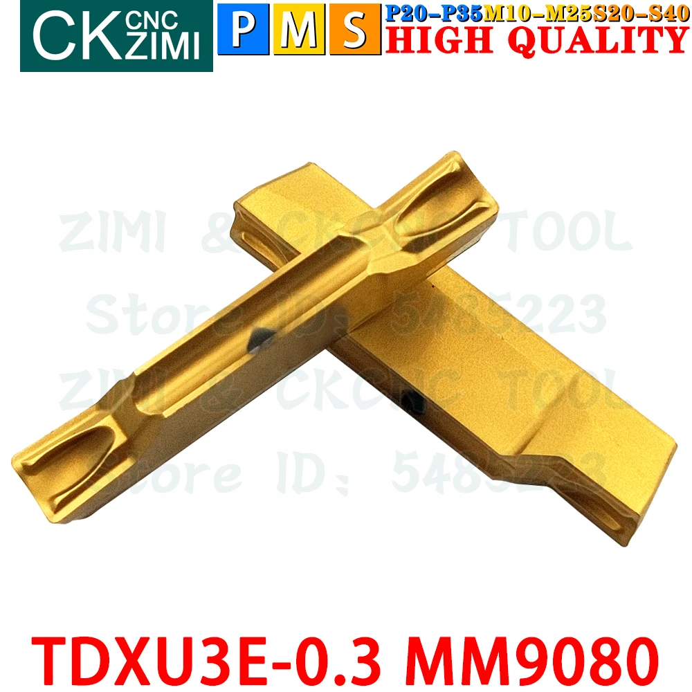 TDXU3E-0.3 MM9080 TDXU3E 0.3 Carbide Inserts Cutting Grooving Inserts Tools TDXU CNC Parting Metal Lathe Milling Turning Tools