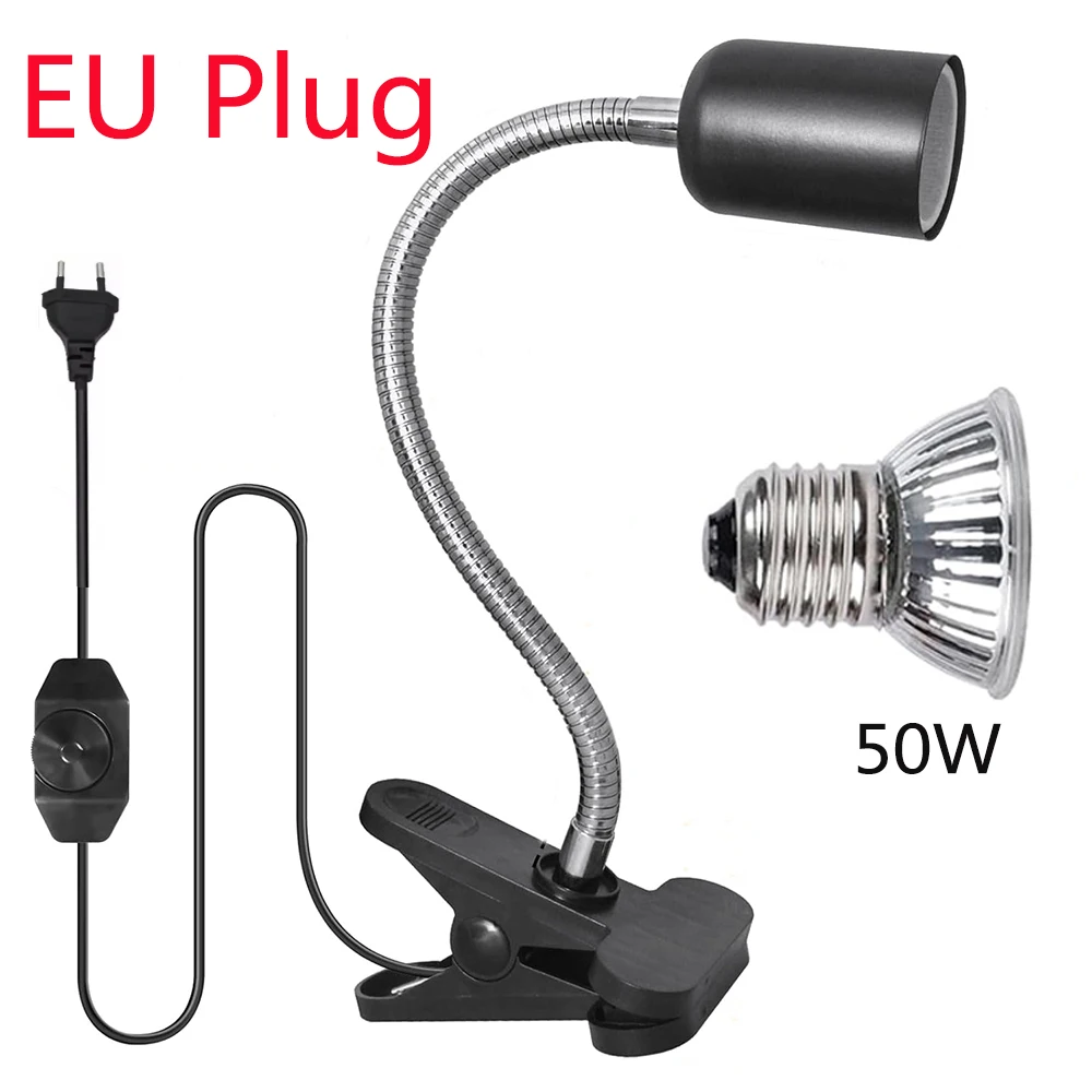 50W UVA UVB Reptilienwärmelampe Simuliertes Sonnenlicht Dimmbare Heizlampe für Schildkröte Eidechse Schlange Beared Dragon Amphibien – Detail 3