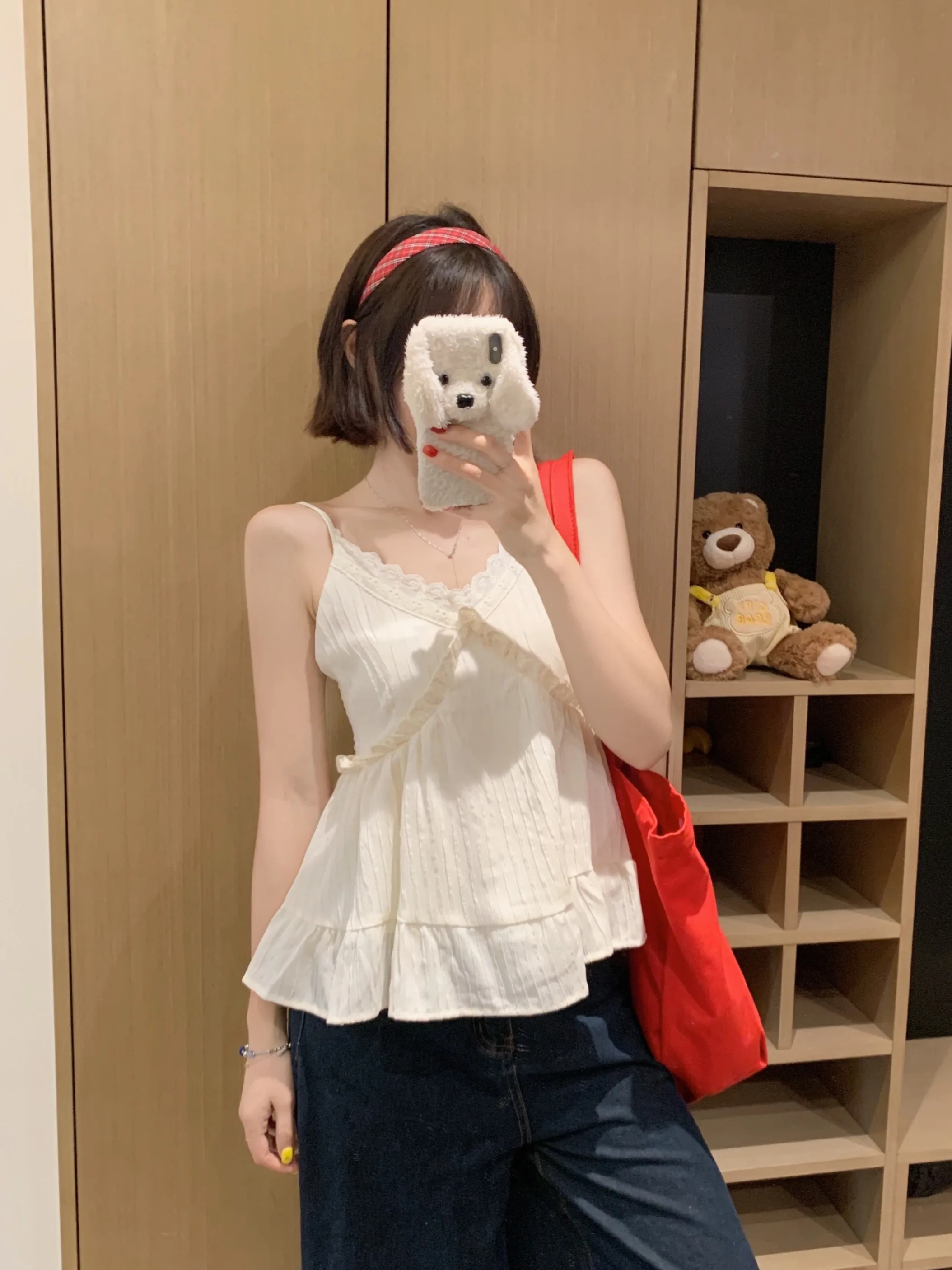 

Модный укороченный топ Sweet Spicy для женщин, летняя новинка, с V-образным вырезом, без рукавов, больших размеров, с деревянной отделкой и поясом