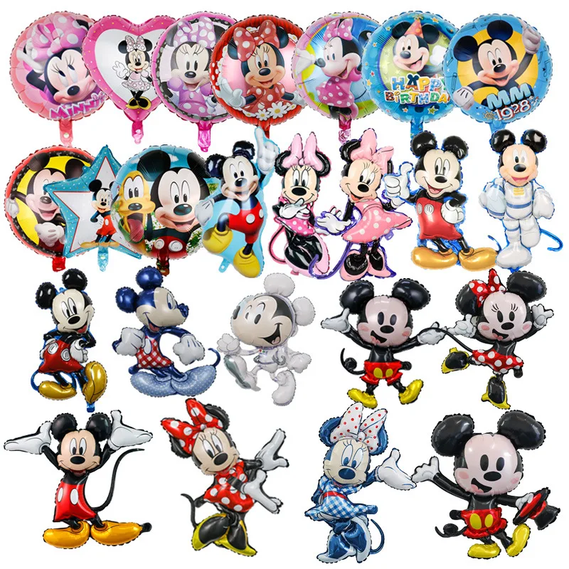 

Disney Mickey Minnie Mouse Balloons Cartoon Foil Balloon Baby Shower Birthday Party Decorations Kids Classic Toys Air Gift