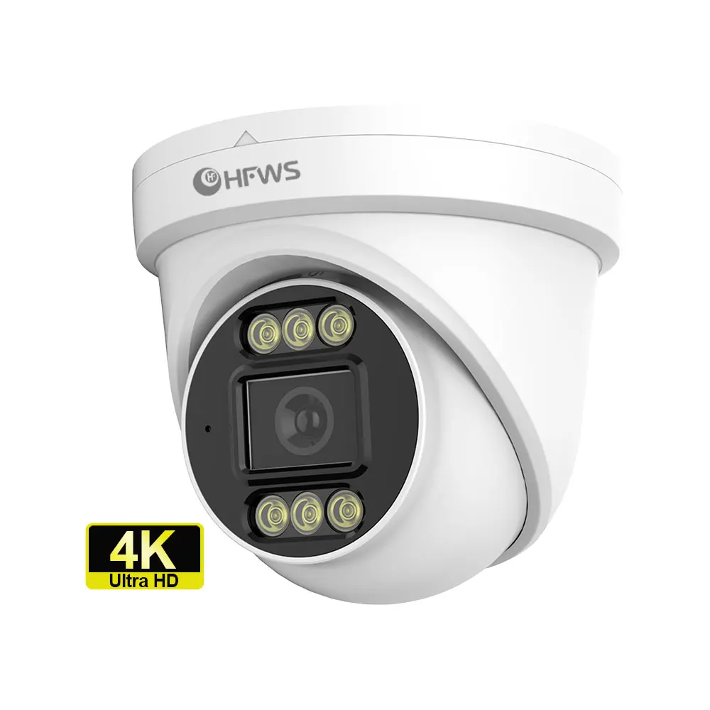 OEM نظام أمان الشبكة المنزلية 8MP 4K 25FPS PoE Dome IP كاميرا للرؤية الليلية كشف الحركة خيارات تخزين البيانات NVR #6