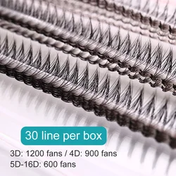 Handmade 3D-20D Russian Volume Individual Lashes Premade Sharp Pointy Base Mega Storage Lash Tray for Eyelash Extensions