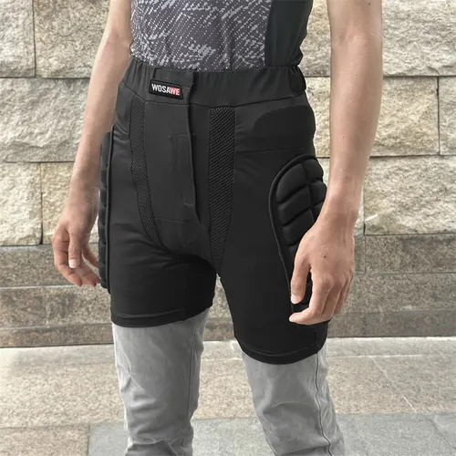 Imagen 2 del producto WOSAWE, pantalones cortos protectores para motocicleta para hombre, deportes de Snowboard, cadera, trasero, equipo de protección corporal, pantalones cortos de esquí para Motocross y bicicleta de Hockey MTB