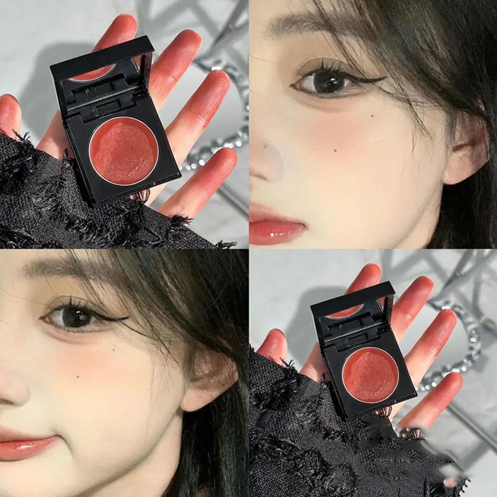 Krim Blush on riasan perona pipi, bubuk monokrom anak perempuan Makeup palet perona pipi kontur kosmetik Blush R8u3