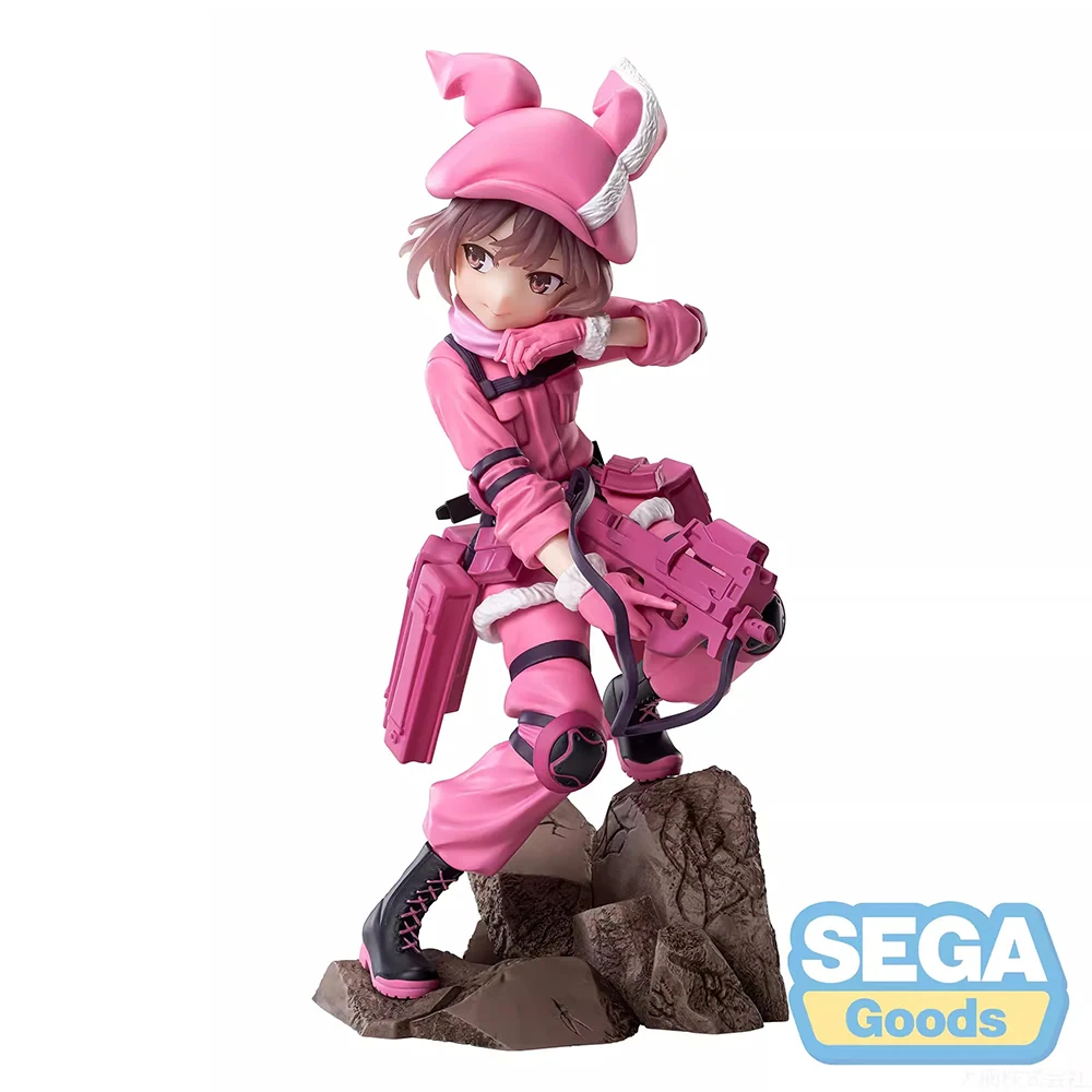 NOWY Oryginalny SEGA Luminasta LLENN (Sword Art Online Alternative: Gun Gale Online II) 17cm Kolekcjonerska figurka anime Model Zabawki