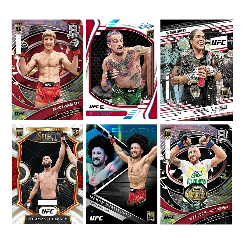 Homemade Diy Panini UFC Series Conor Mcgregor Amanda Nunes Aljamain Sterling Khabib Nurmagomedov Collection Card Toys Gift - view 6