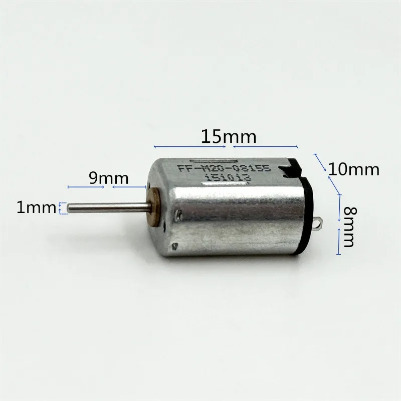 Mini 5pcs M20 Micro Flat Motor 15*10*8mm DC 1.5V 5550RPM 3.7V 15000RPM Long Axis Low voltage High Speed Shaft 1mm for Toys DIY