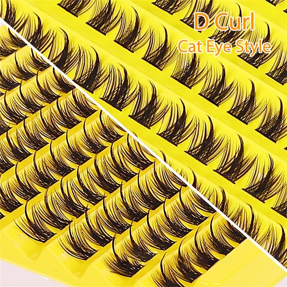 120 Clusters Lashes D Curl Individual Lash Clusters False Eyelashes Extension Natural Look Reusable