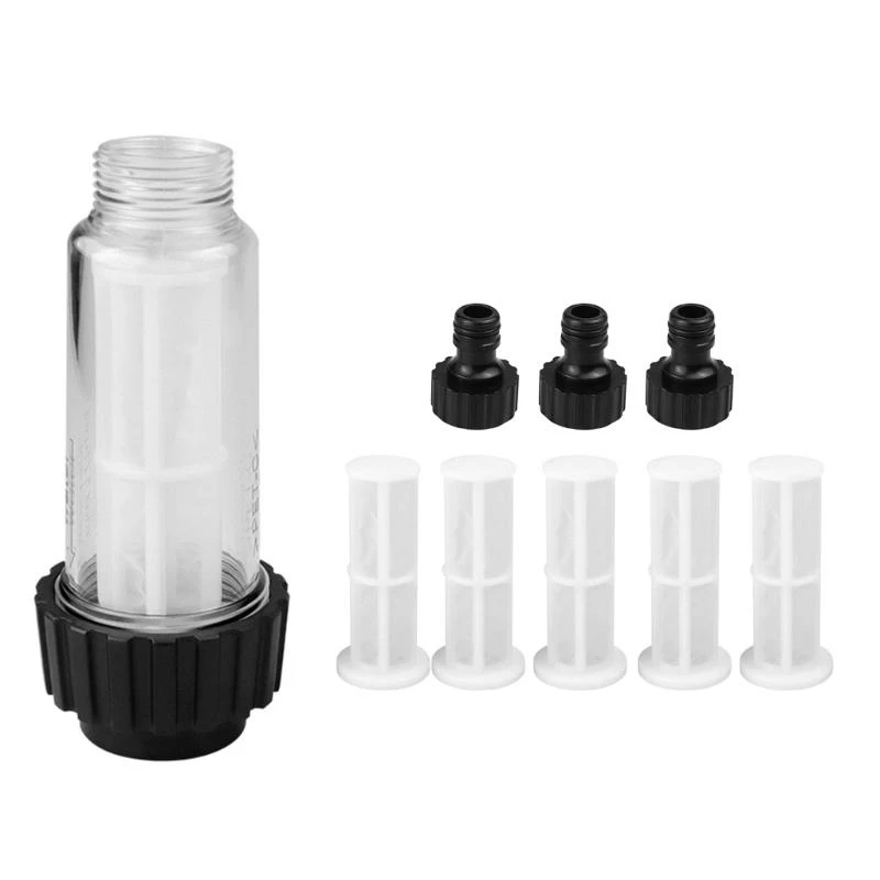 

652F G3/4" Thread Pressure Washer Transparent Water Inlet Filter Replacement Tool Pressure Washer Garden Hose Adapter