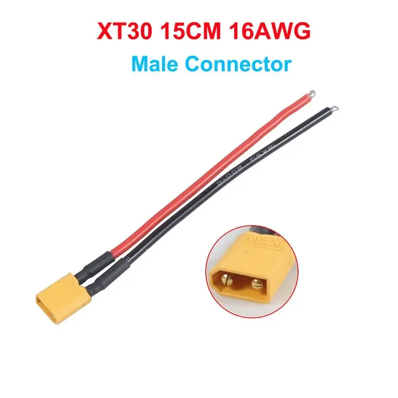 10 stks/partij JMT 15 CM 16AWG Siliconen Draad XT30 Connector Adapter Mannelijke/Vrouwelijke Plug Kabel voor RC FPV Quadcopter Racing Drone