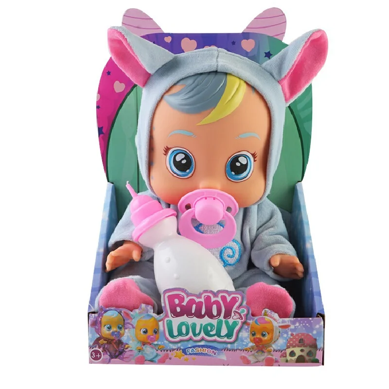 8/10 pollici 3d Neonati Piangenti Unicorno Bambino Simulazione Bambino Piangere Bambola Creativa Bambola Carina Per La Ragazza Reborn Bambino Regalo Di Compleanno