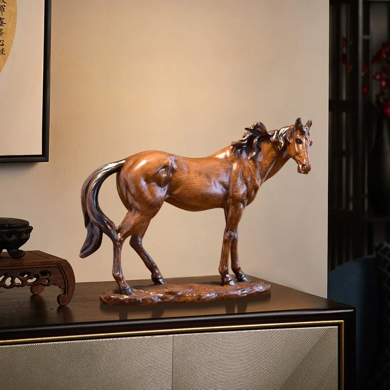 

Modern Horse Decor Figurines Creative Resin Light Luxury Desktop Business High-end Bookcase Wine Cabinet Home Decor Accessories