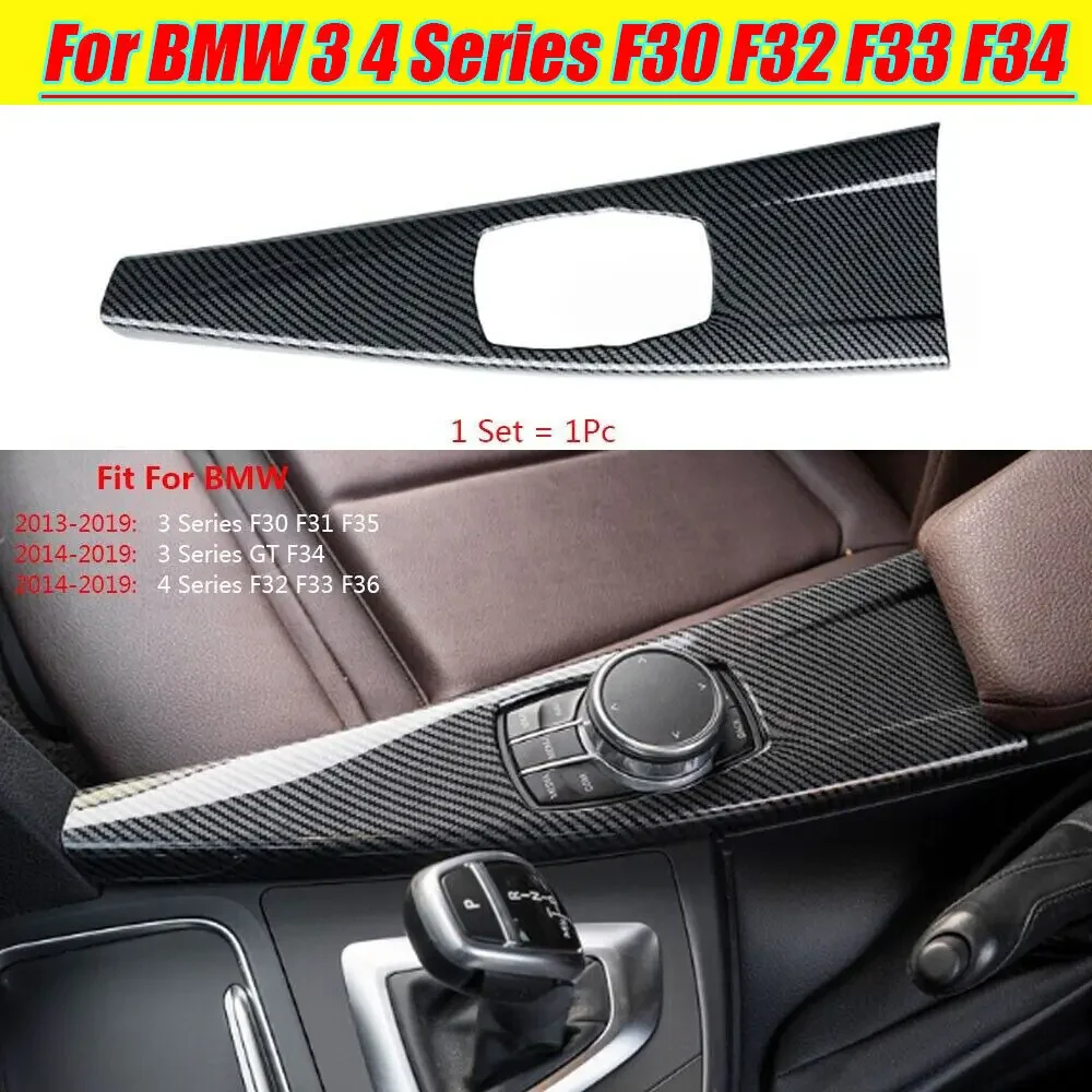 Carbon Fiber For BMW 3 4 Series F30 F32 F33 F34 Car Multimedia Panel Cover Trim