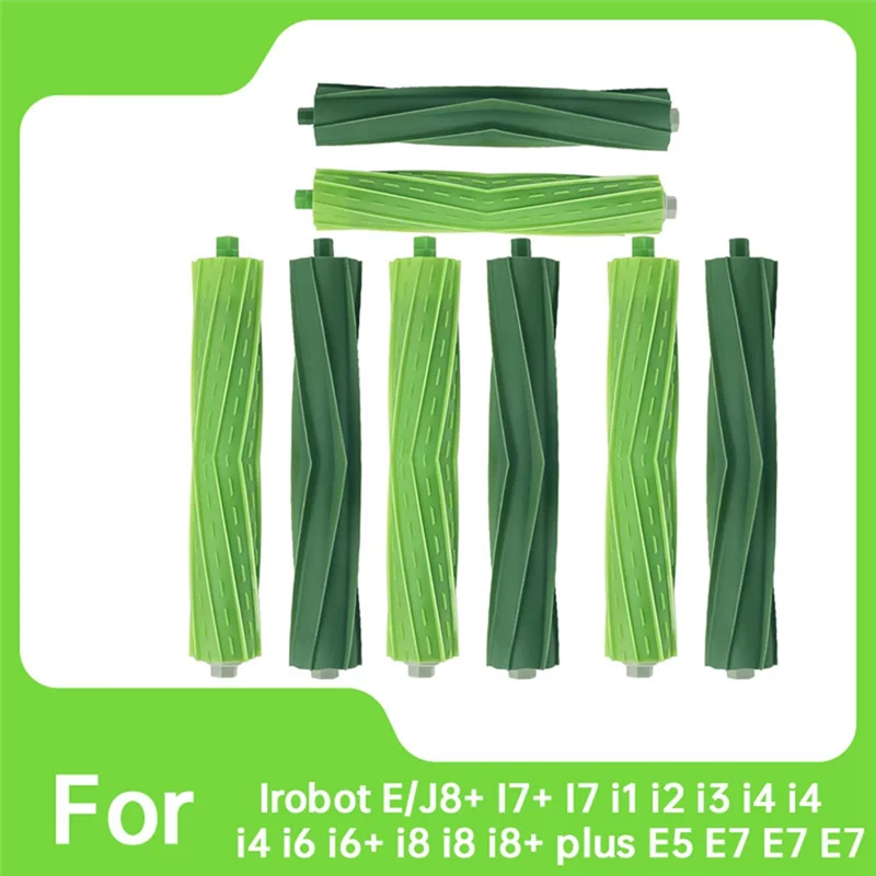 Juego de LITE-4 de cepillos de rodillo de goma para Irobot E & I & J Series J8 + I7 + I1 I2 I3 I4 I6 I6 + I8 I8 + Plus E5 E6 E7 Accesorios