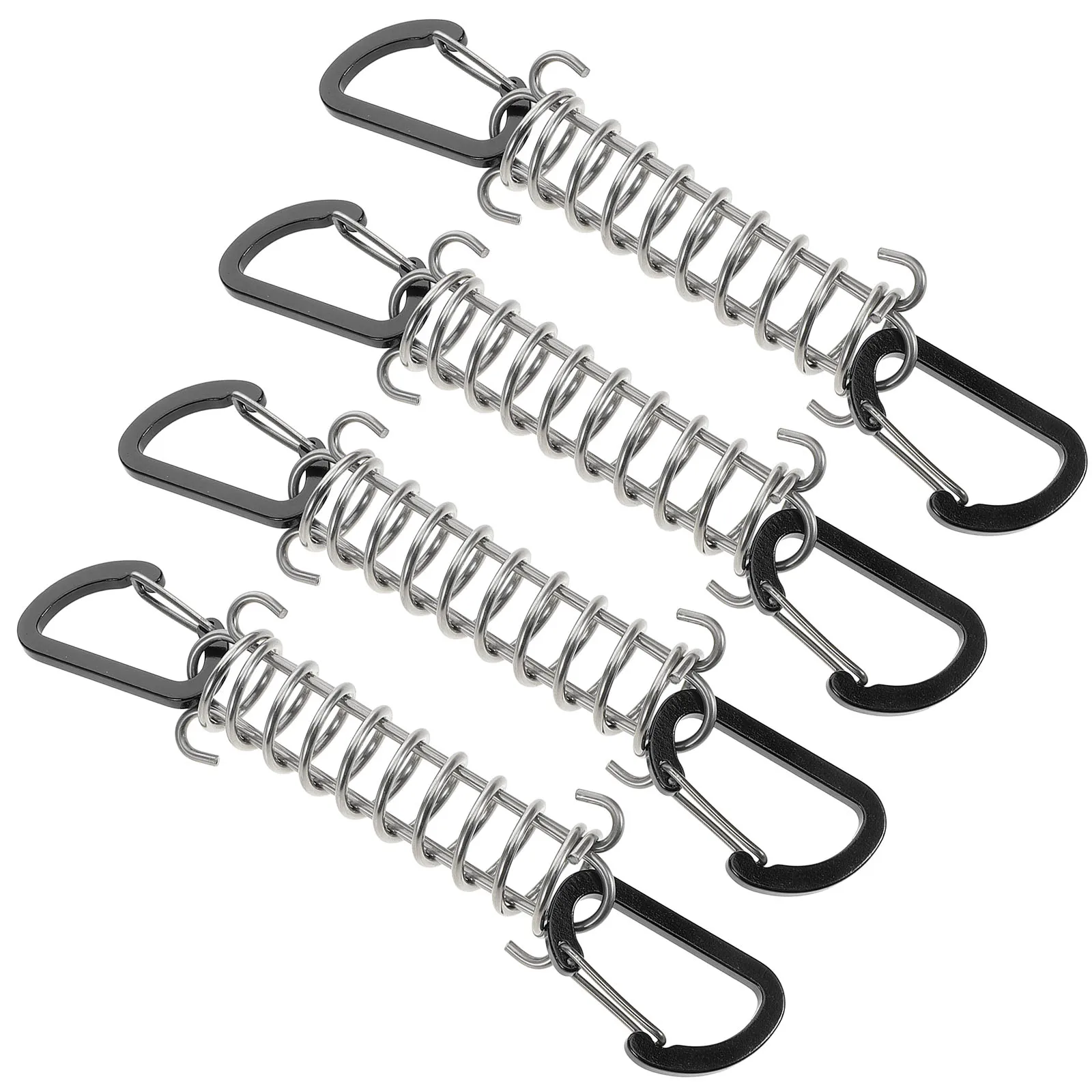 

4pcs Tent Wind Rope Buckle Spring Tensioner Multi-function Camping Gear Shock Absorbing Hooks Hiking Supplies