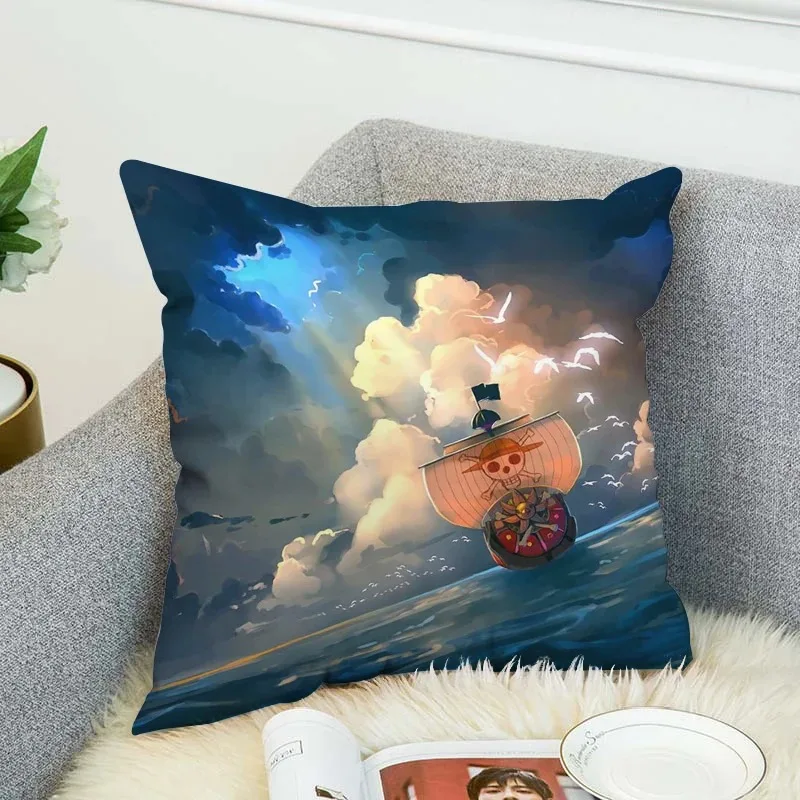 One Piece  Printed Decorative Pillowcase Cushion Covers for Bed Pillows Anime Pillow Cover Pilow Cases Sofa Cushions 45x45