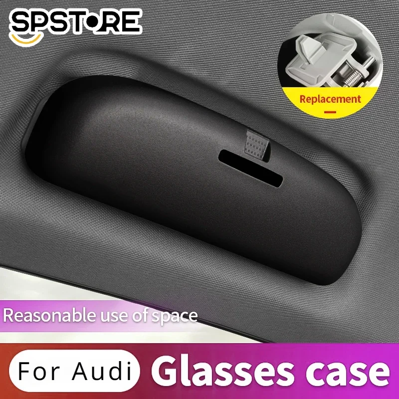 For Audi A4L/A6L/Q5L/A3/A7/Q2L/Q3/Q5 2012-2023 Car Sunglasses Case Holder Glasses Storage Box Interior Refit Parts Accessories